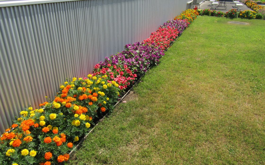 社員が制作した花壇