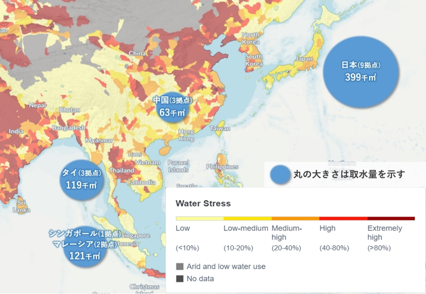 2024年度 取水量とWater Stress