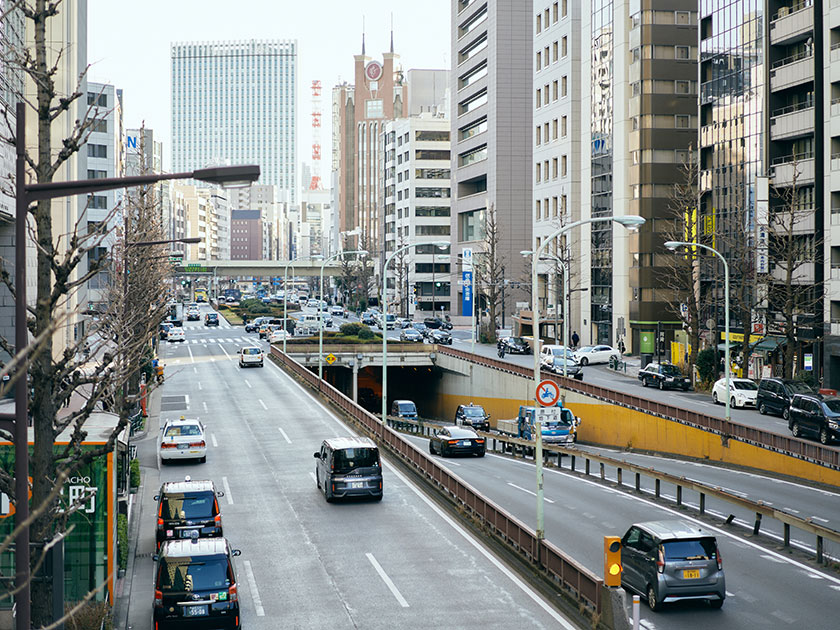 道路（街灯）の写真