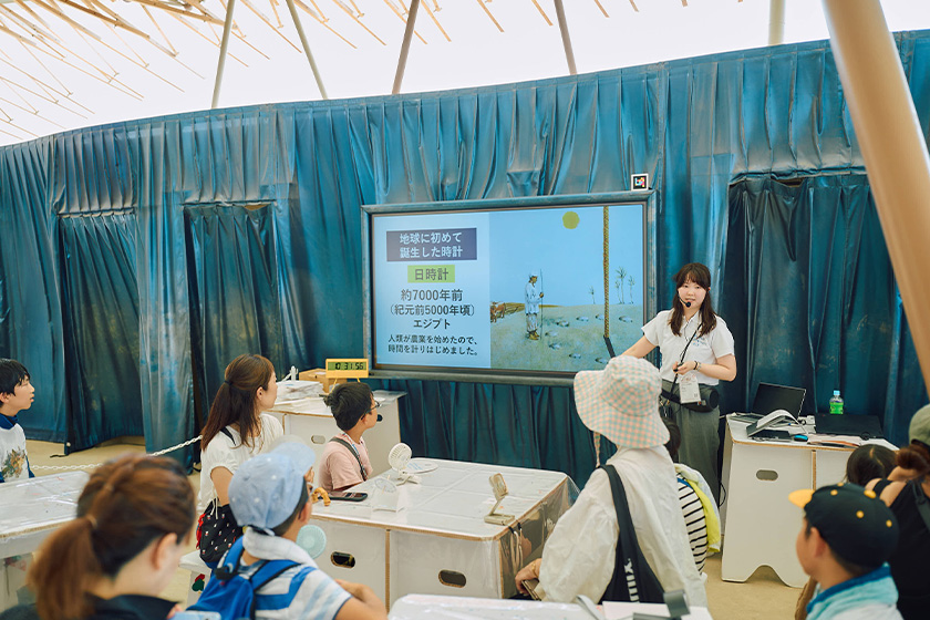 日時計づくり教室の様子　画像