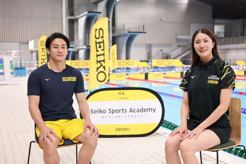 佐藤翔馬選手(左)と大橋悠依さん(右)　画像