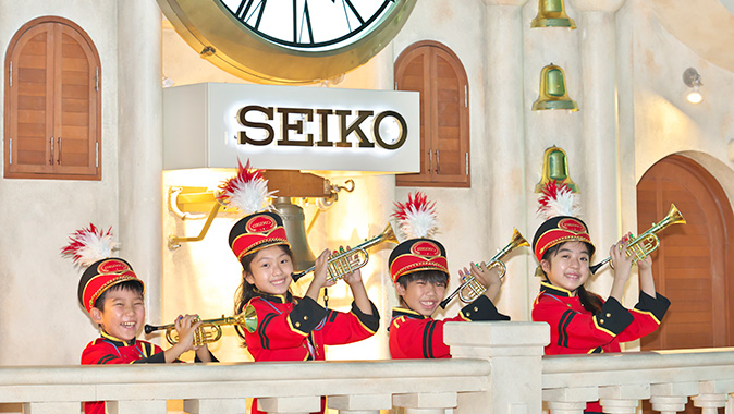 Performance at the KidZania Tokyo Town Clock Pavilion