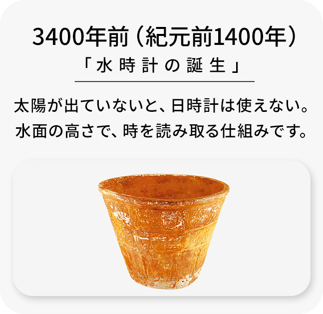 34000年前 「水時計の誕生」