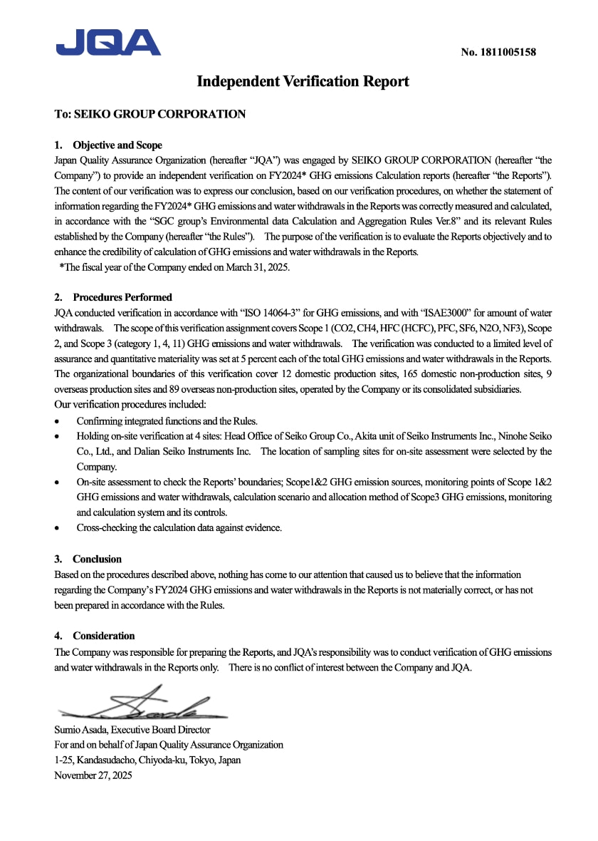 Independent Assurance Report