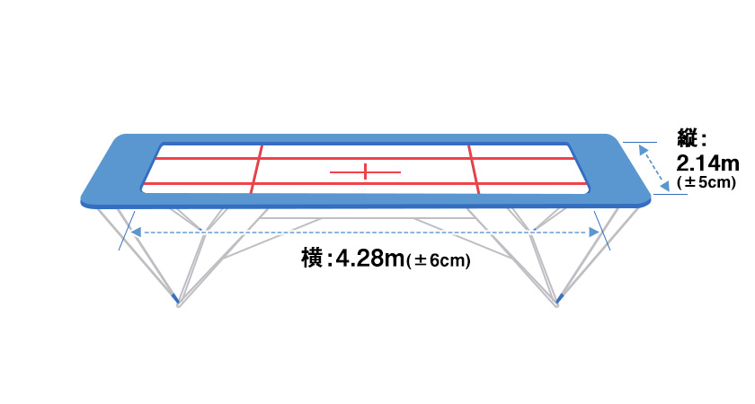 トランポリンの図解　イラスト