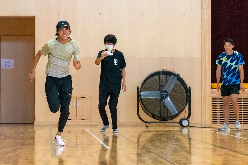 大迫傑選手・山縣亮太選手　写真