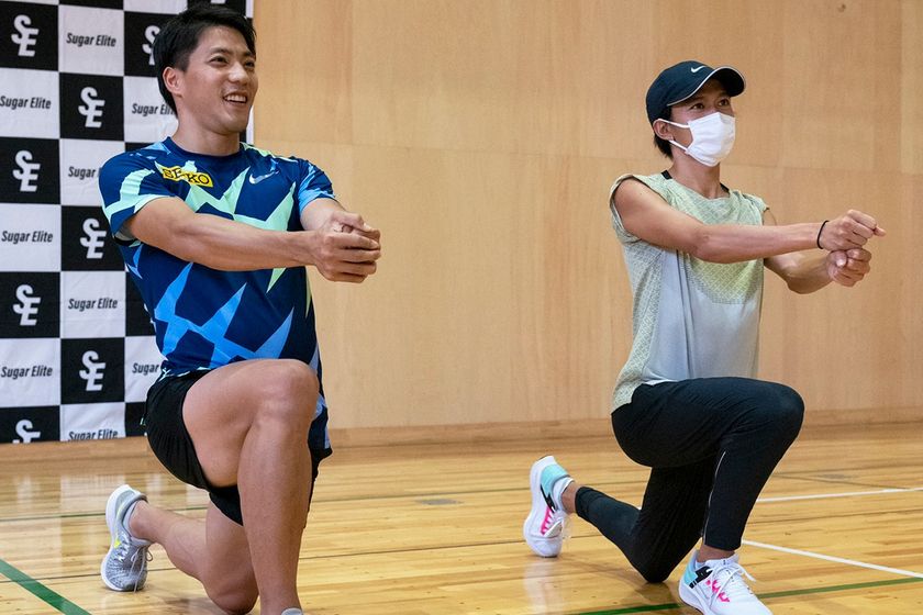 大迫傑選手・山縣亮太選手　写真