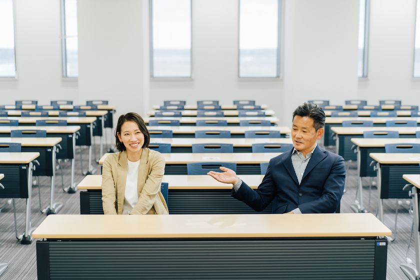 福島千里さんと山崎一彦さん　写真