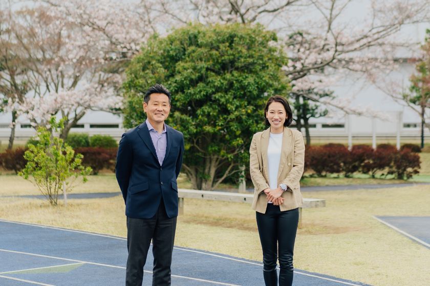 福島千里さんと山崎一彦さん　写真