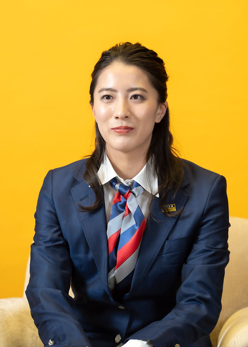 インタビューを受ける大橋悠依