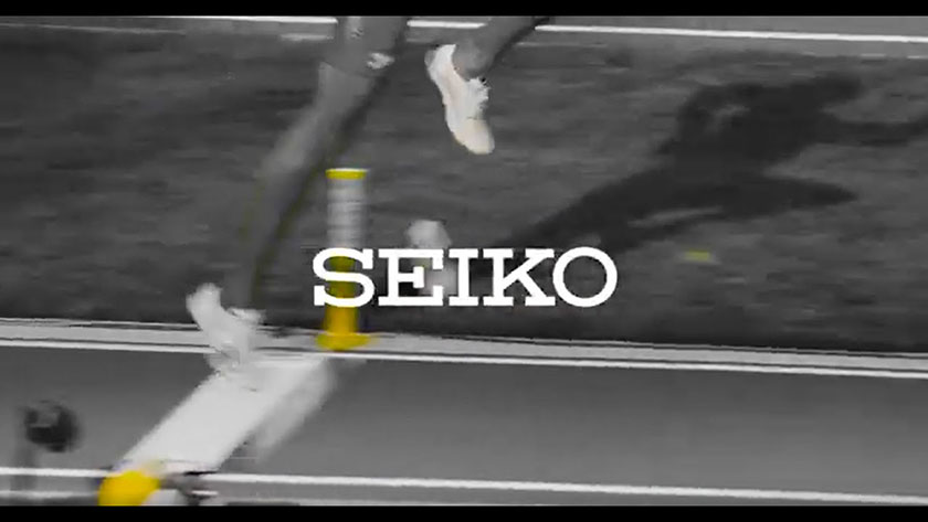 SEIKO 機材「跳躍踏切判定システム」動画を流す