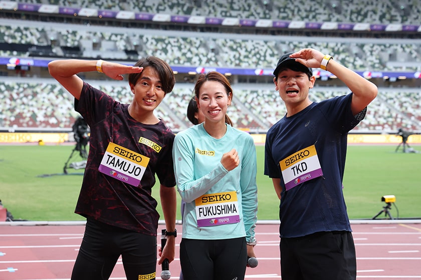 たむじょーさん（左）、福島千里さん（中央）、TKDさん（右）