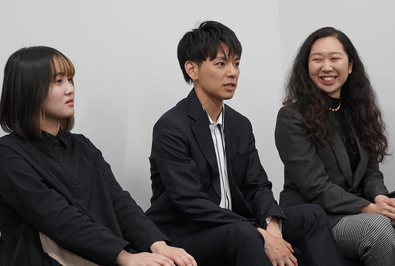 佐々木梨子さん、枝次竜明さん、春木香菜絵さん