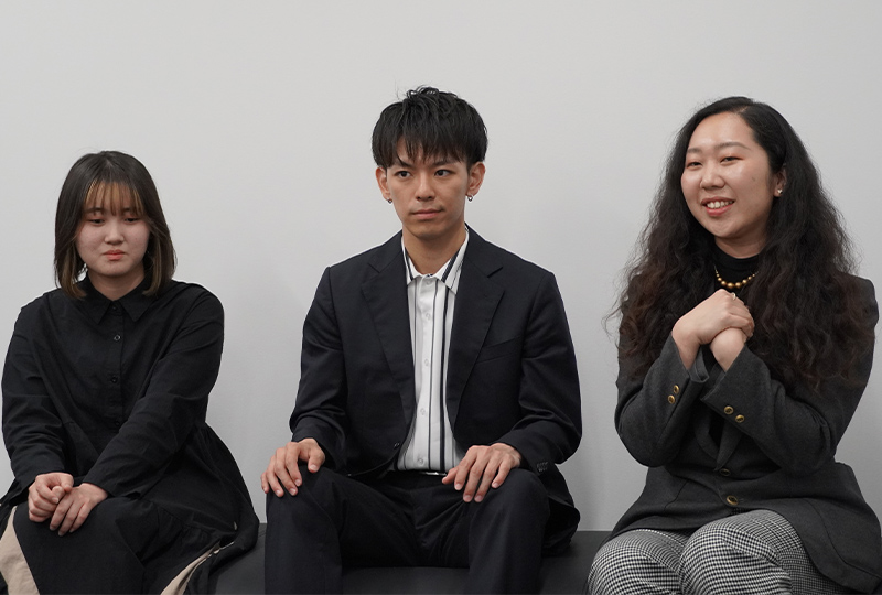 佐々木梨子さん、枝次竜明さん、春木香菜絵さん