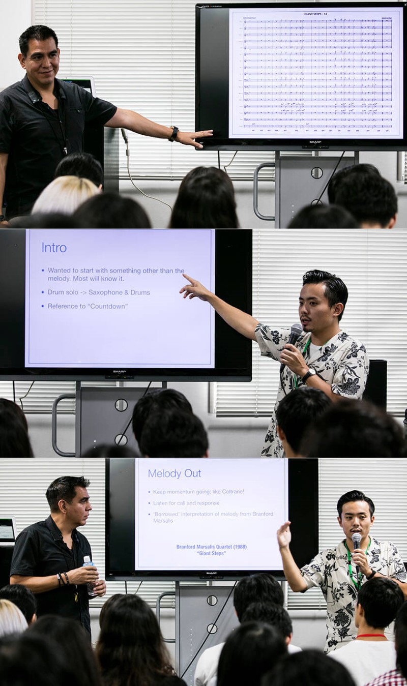 Seiko Summer Jazz Campのレッスン風景