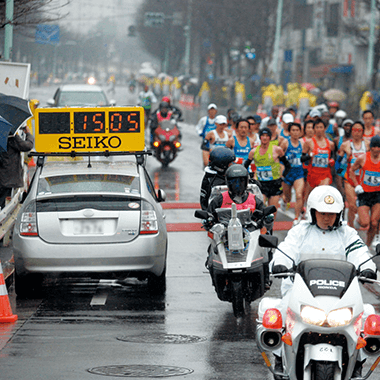 東京マラソンで公式計時を務める(以降継続して担当)