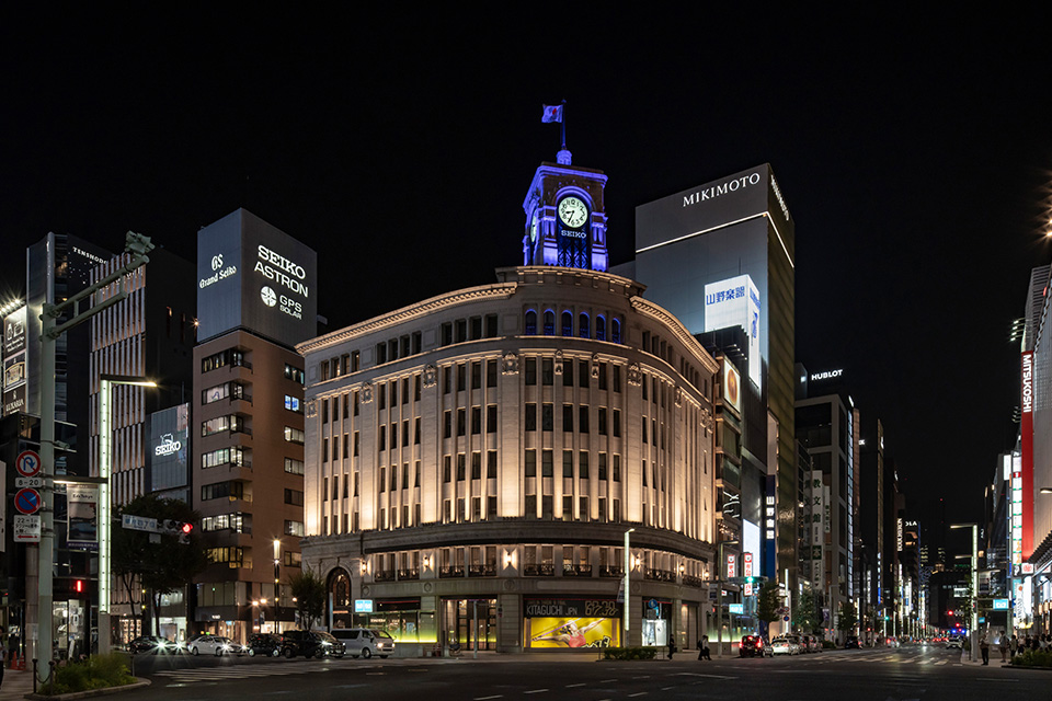 時計塔のライトアップ