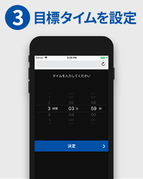 3、目標タイムを設定
